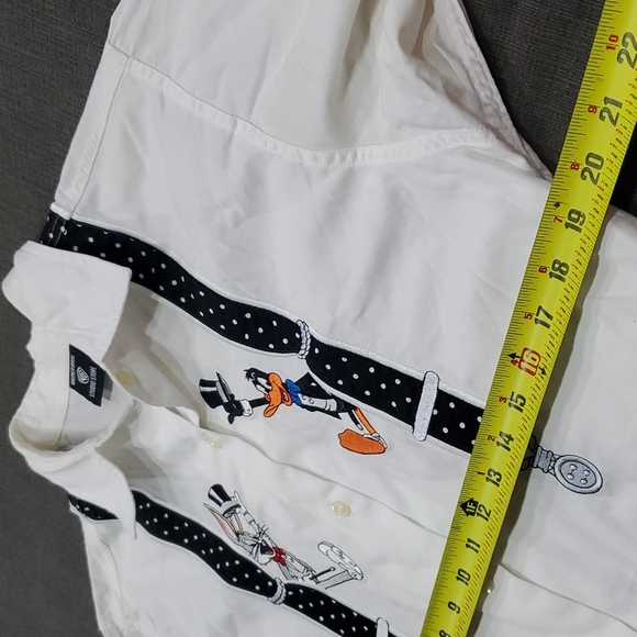 💥50% sale💥Vintage Warner Bros button down suspenders shirt szS #838 - Picture 4 of 6